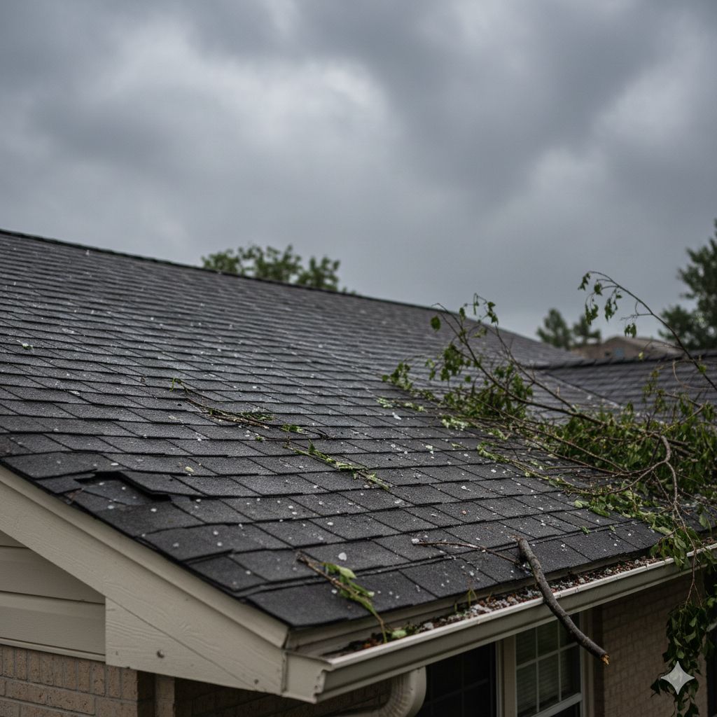 Storm damage roof repair